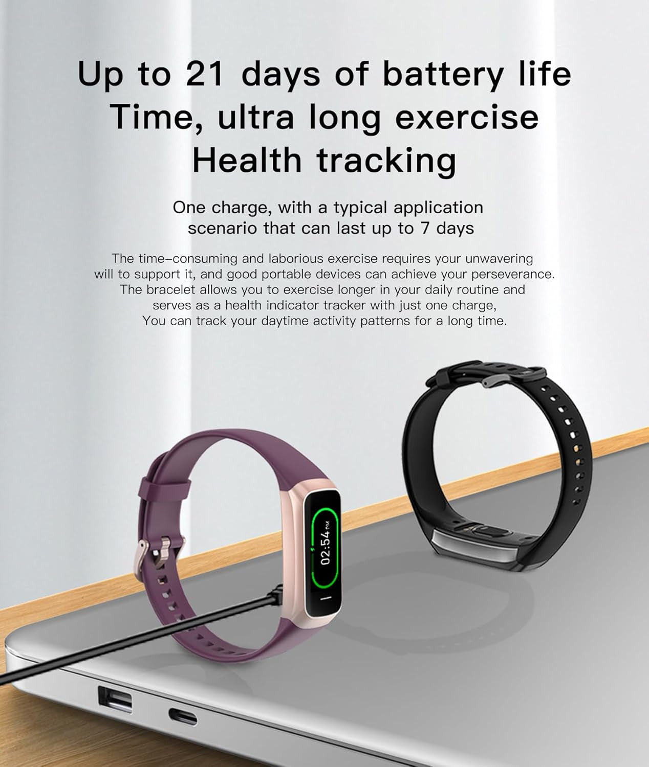 Smart Fitness Tracker Watch for Men & Women - AMOLED Display, Heart Rate & Blood Pressure Monitor, Step Counter, Waterproof, Compatible with Android & iOS