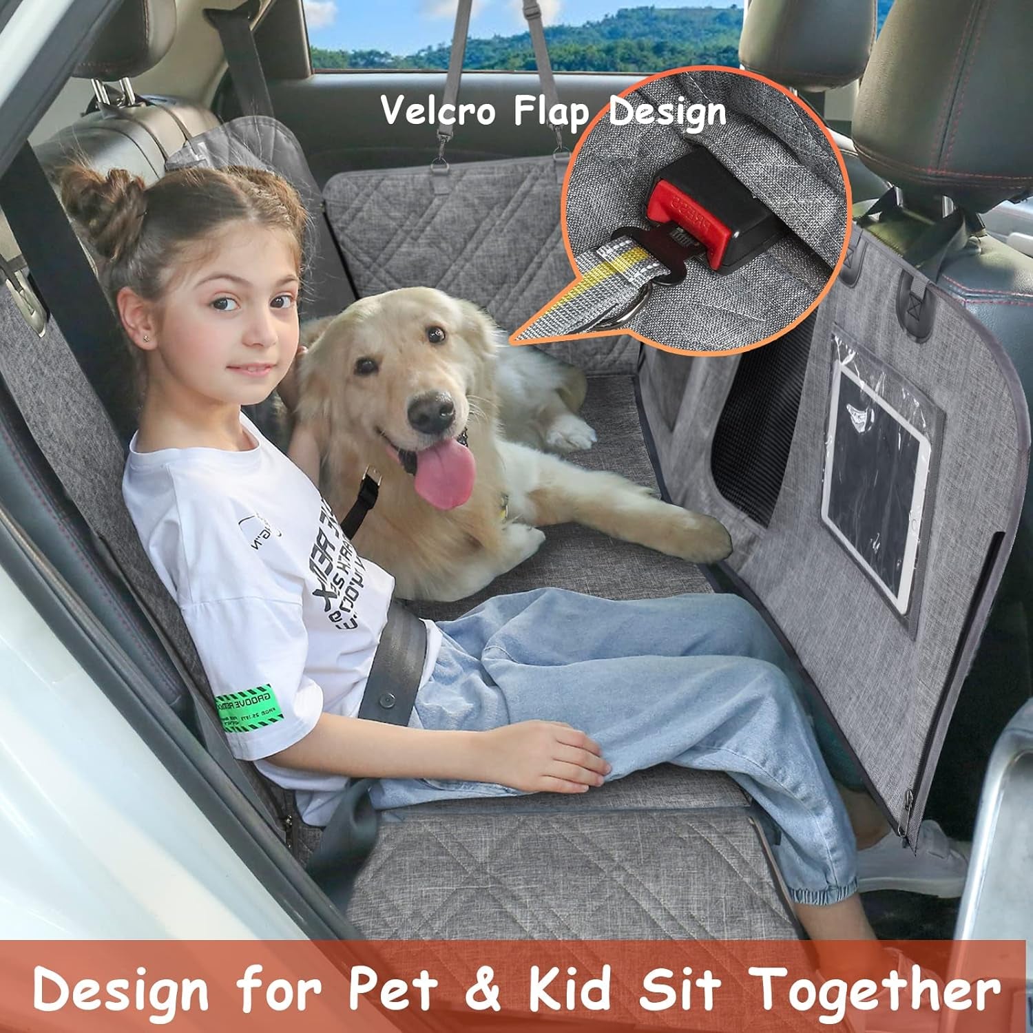Ultimate Waterproof Dog Car Hammock - Non-Slip, Washable with Mesh Window & Extra Storage Pocket