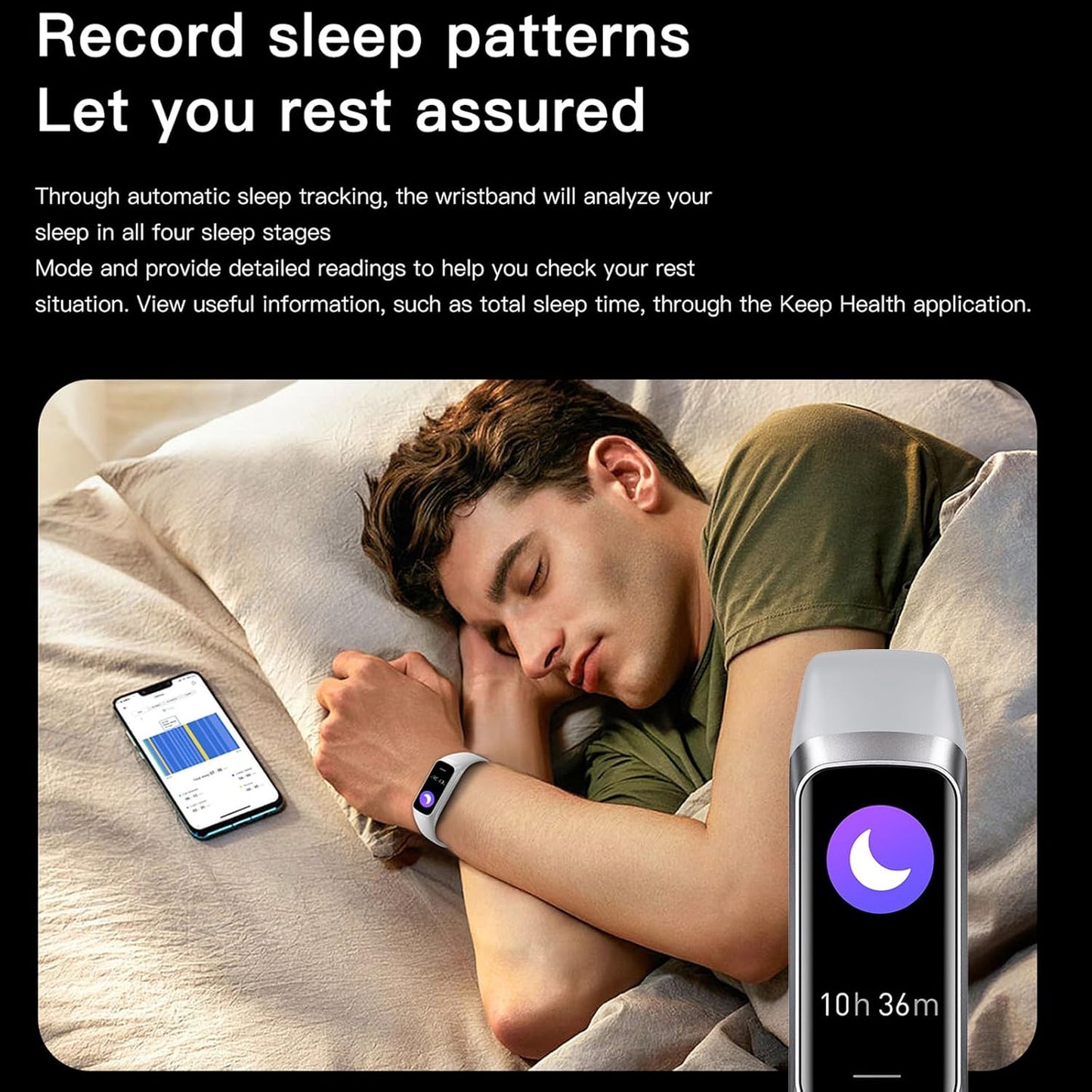 Smart Fitness Tracker Watch for Men & Women - AMOLED Display, Heart Rate & Blood Pressure Monitor, Step Counter, Waterproof, Compatible with Android & iOS