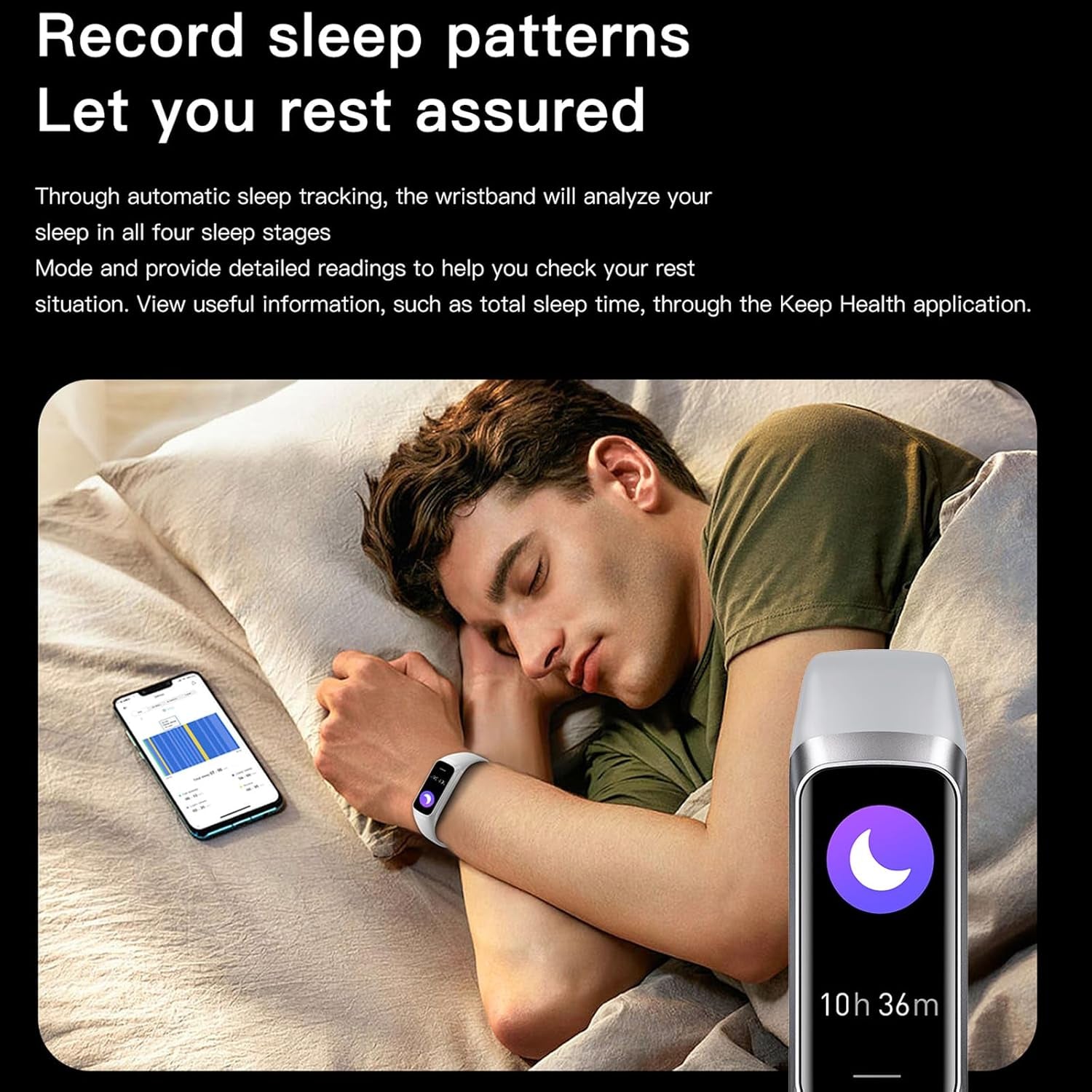 Smart Fitness Tracker Watch for Men & Women - AMOLED Display, Heart Rate & Blood Pressure Monitor, Step Counter, Waterproof, Compatible with Android & iOS