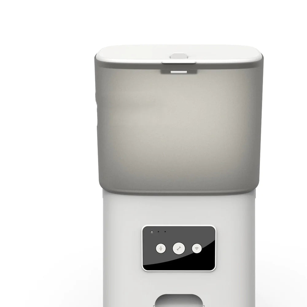 White electronic device with a gray top on a white background