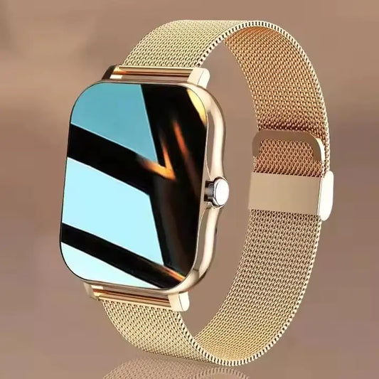 Gold Harmony Smartwatch: Fitness & Health Monitor for All